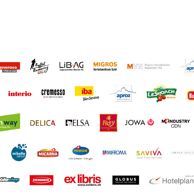 Logos verschiedener Migros-Tochtergesellschaften